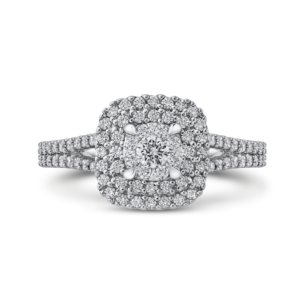 5/8 ct Round White Diamond 10K White Gold Fashion Ring