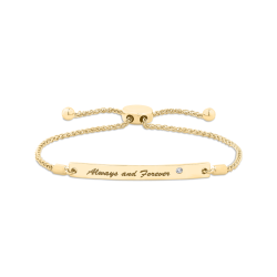 14K Yellow Gold Always and Forever Bolo Bracelet
