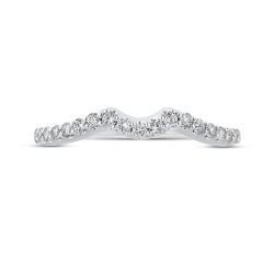 Platinum Round Cut Diamond Wedding Band