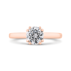 14K Rose Gold Solitaire Engagement Ring (Semi-Mount)