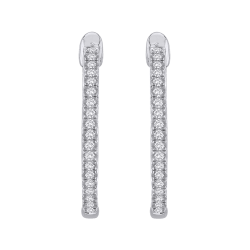 10K White Gold 1/3 ct. Diamond Fashion Earrings