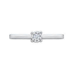 14K White Gold .11 Ct Diamond Lecirque Fashion Ring