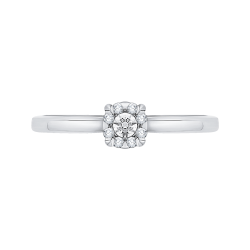 14K White Gold .13 Ct Diamond Lecirque Fashion Ring