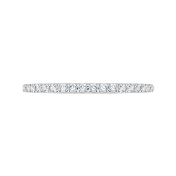 14K White Gold Round Diamond Wedding Band