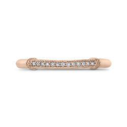 14K Rose Gold Round Diamond Wedding Band