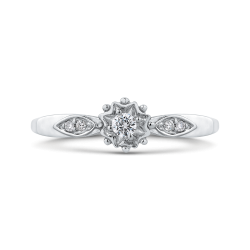 10K White Gold .08 Ct Diamond Fashion Ring