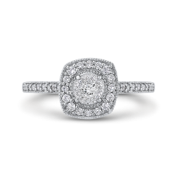 10K White Gold 1/3 ct Round Diamond Fashion Ring