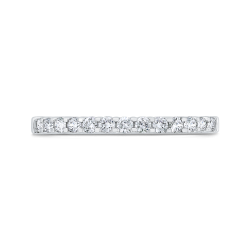 14K White Gold Shared Prong Diamond Band