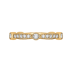 14K Yellow Gold Round Diamond Wedding Band