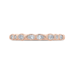 14K Rose Gold Pear Oval and Round Diamond Wedding Band