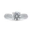 14K White Gold Diamond Engagement Ring (Semi-Mount)