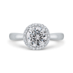 14K White Gold Diamond Halo Engagement Ring (Semi-Mount)