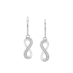 Diamond Infinity Dangle Earrings in Sterling Silver (1/10 cttw)