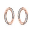 10K Rose Gold 1/10 Ct Diamond Fashion Earrings