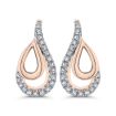 10K Rose Gold 1/5 Ct Diamond Fashion Earrings