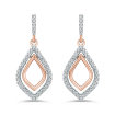 10K Rose Gold 1/4 Ct Diamond Fashion Earrings