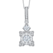 14K White Gold 3/8 Ct Diamond Lecirque Fashion Pendant