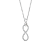 Double Infinity Diamond Pendant with Chain in 10K White Gold (0.14 cttw)