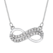 Diamond Infinity Pendant with Chain in Sterling Silver (1/5 cttw)