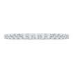Round Diamond Half-Eternity Wedding Band In 14K White Gold