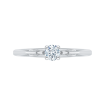 14K White Gold Round Diamond Solitaire Engagement Ring