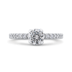 Round Diamond Engagement Ring In 14K White Gold