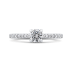 Round Cut Diamond Engagement Ring In Platinum