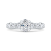 14K White Gold Oval Cut Diamond Engagement Ring