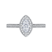 Marquise Diamond Halo Engagement Ring In 14K White Gold