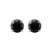 14K White Gold 3/4 Ct Black Diamond Round Studs