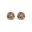 14K White Gold 1/4 Ct Brown Diamond Round Studs